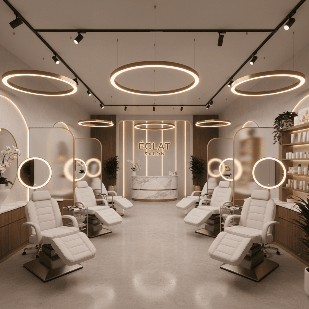 PM HAUS salon interior and treatment area